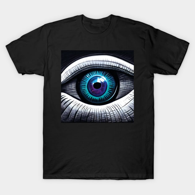 Elephant Eye Art T-Shirt by Geminiartstudio